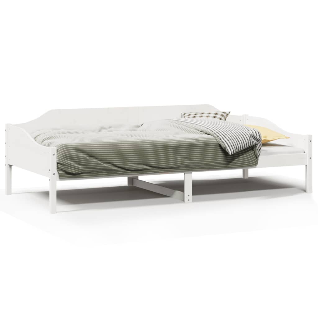 sengeramme uden madras 80x200 cm massivt fyrretræ hvid