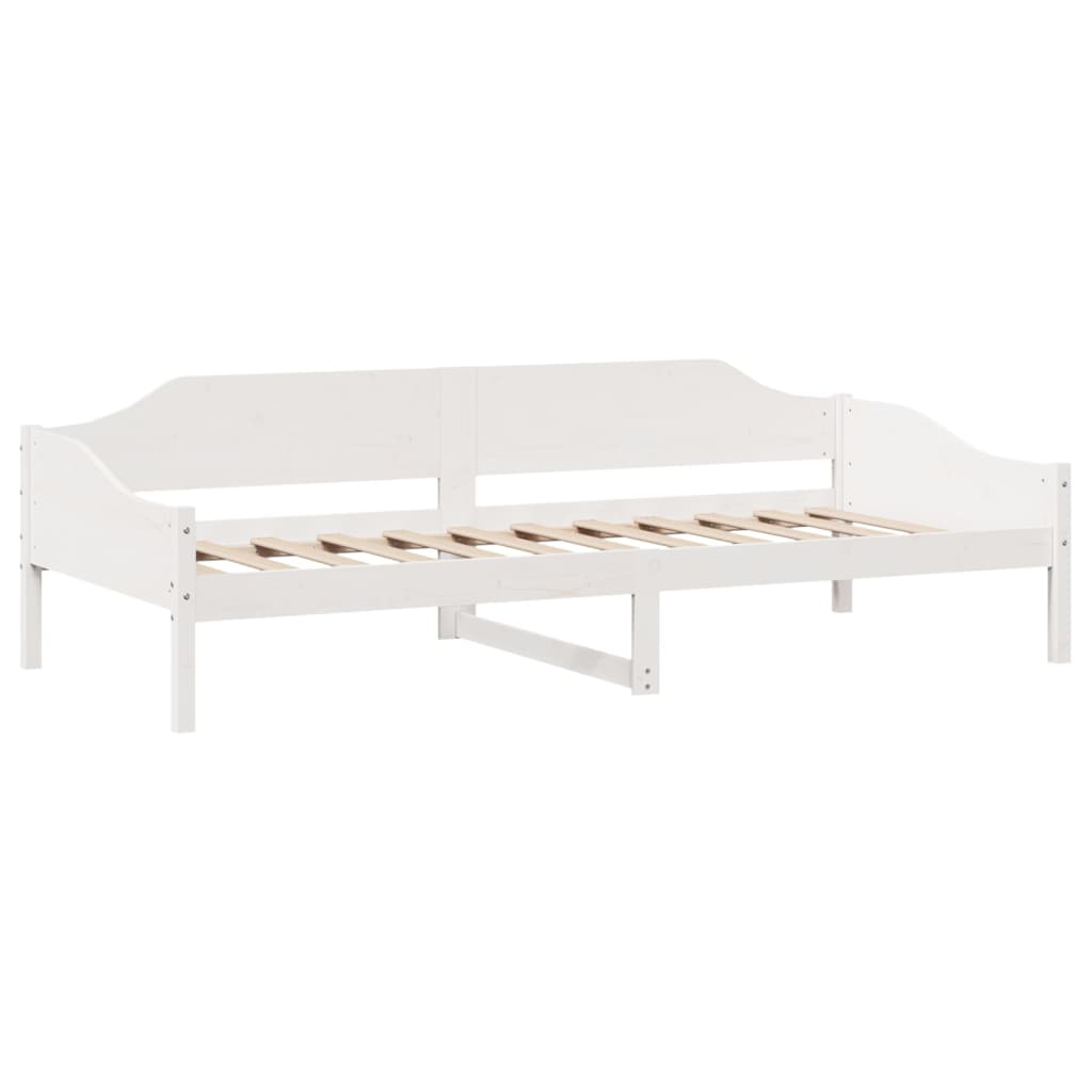 sengeramme uden madras 80x200 cm massivt fyrretræ hvid