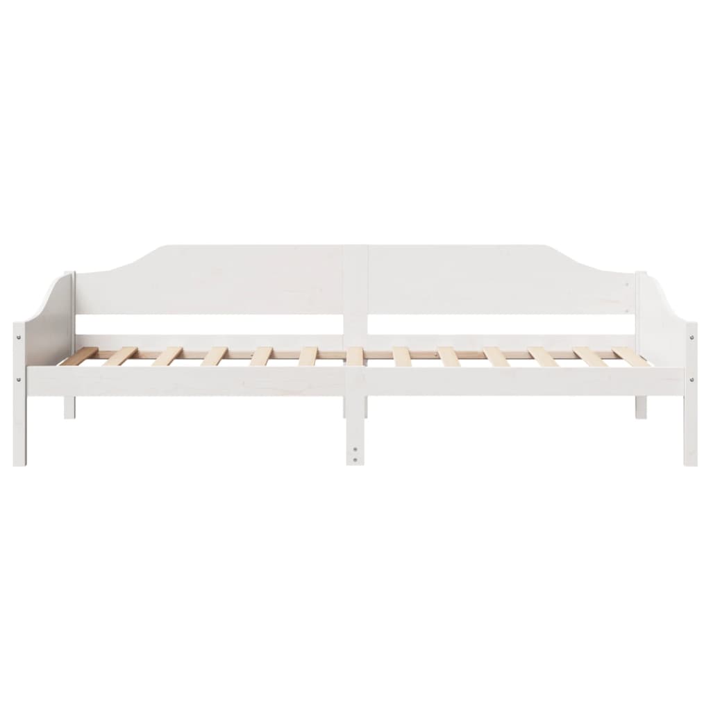 sengeramme uden madras 80x200 cm massivt fyrretræ hvid