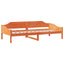sengeramme uden madras 80x200 cm massivt fyrretræ gyldenbrun
