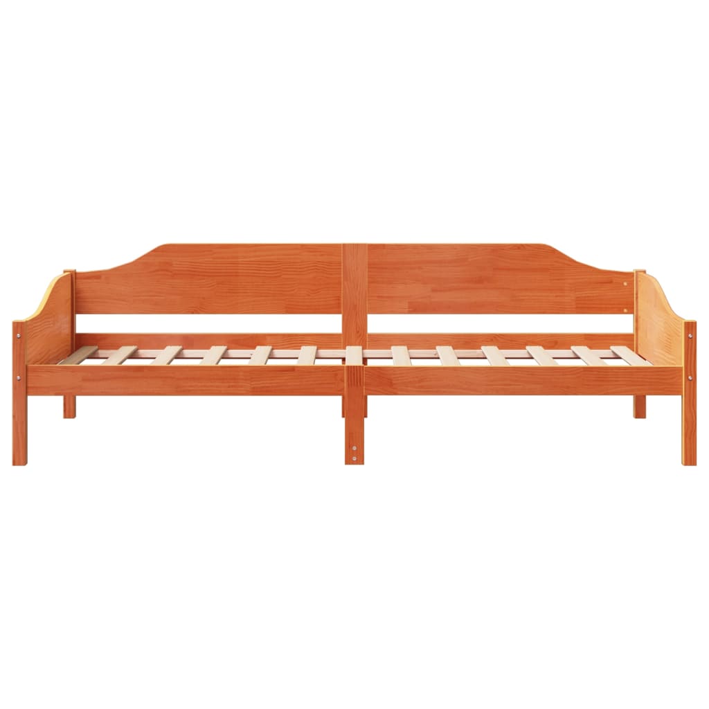 sengeramme uden madras 80x200 cm massivt fyrretræ gyldenbrun