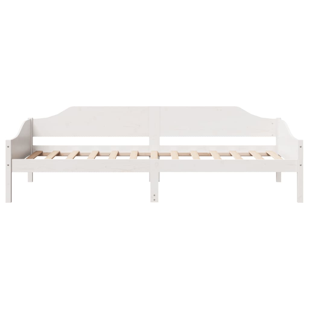 sengeramme uden madras 90x200 cm massivt fyrretræ hvid