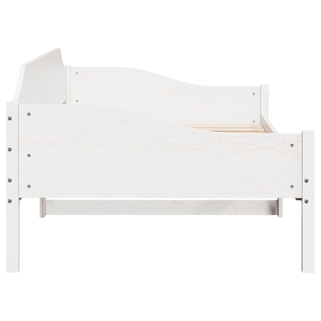 sengeramme uden madras 90x200 cm massivt fyrretræ hvid