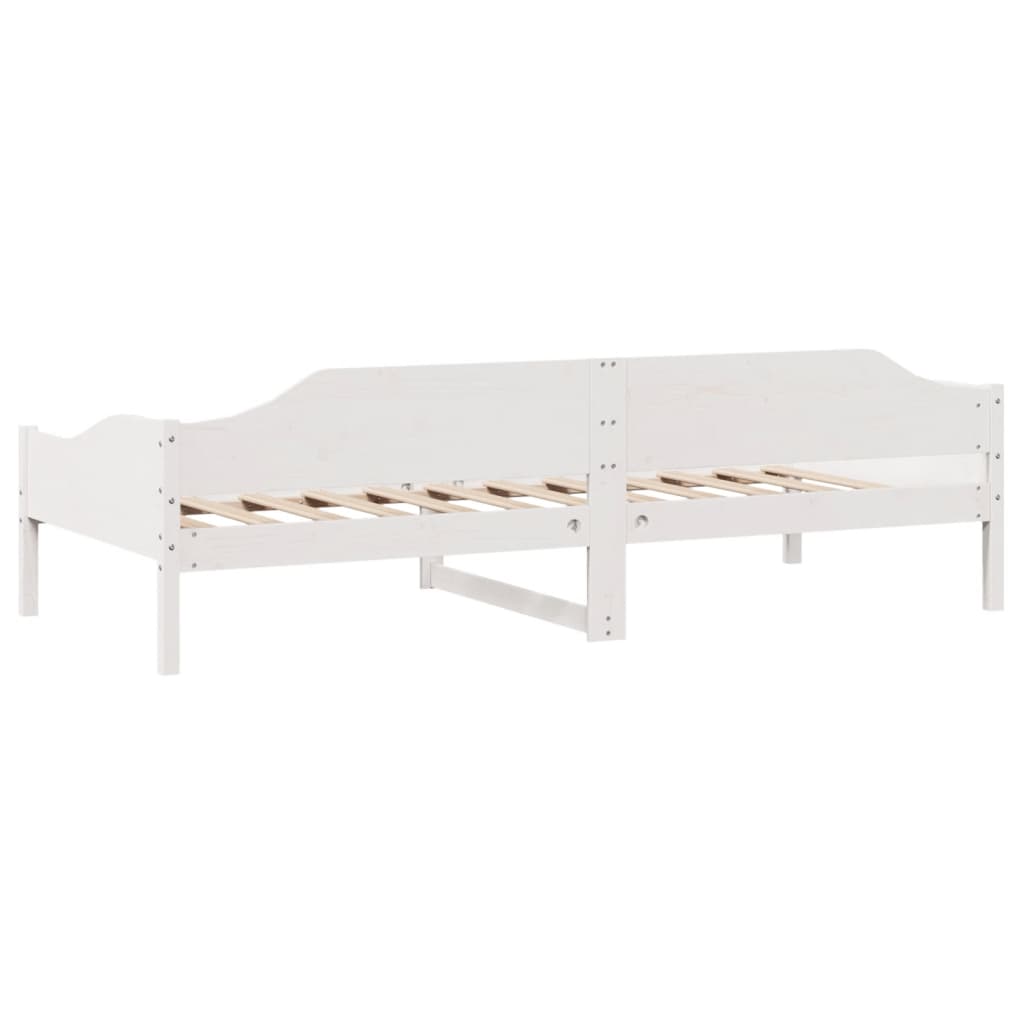 sengeramme uden madras 90x200 cm massivt fyrretræ hvid