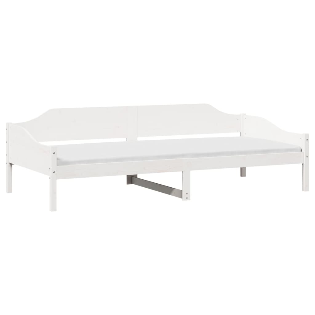 sengeramme uden madras 90x190 cm massivt fyrretræ hvid