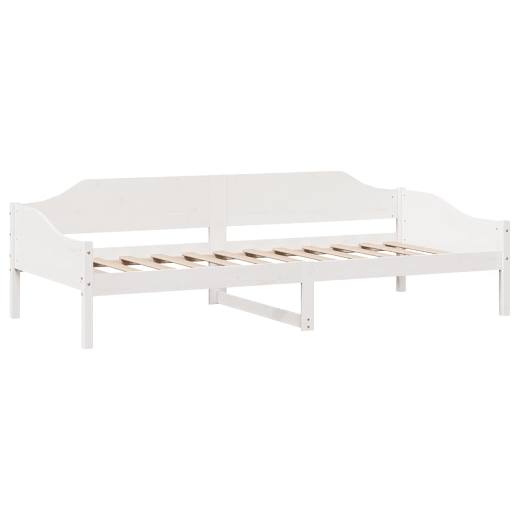 sengeramme uden madras 90x190 cm massivt fyrretræ hvid