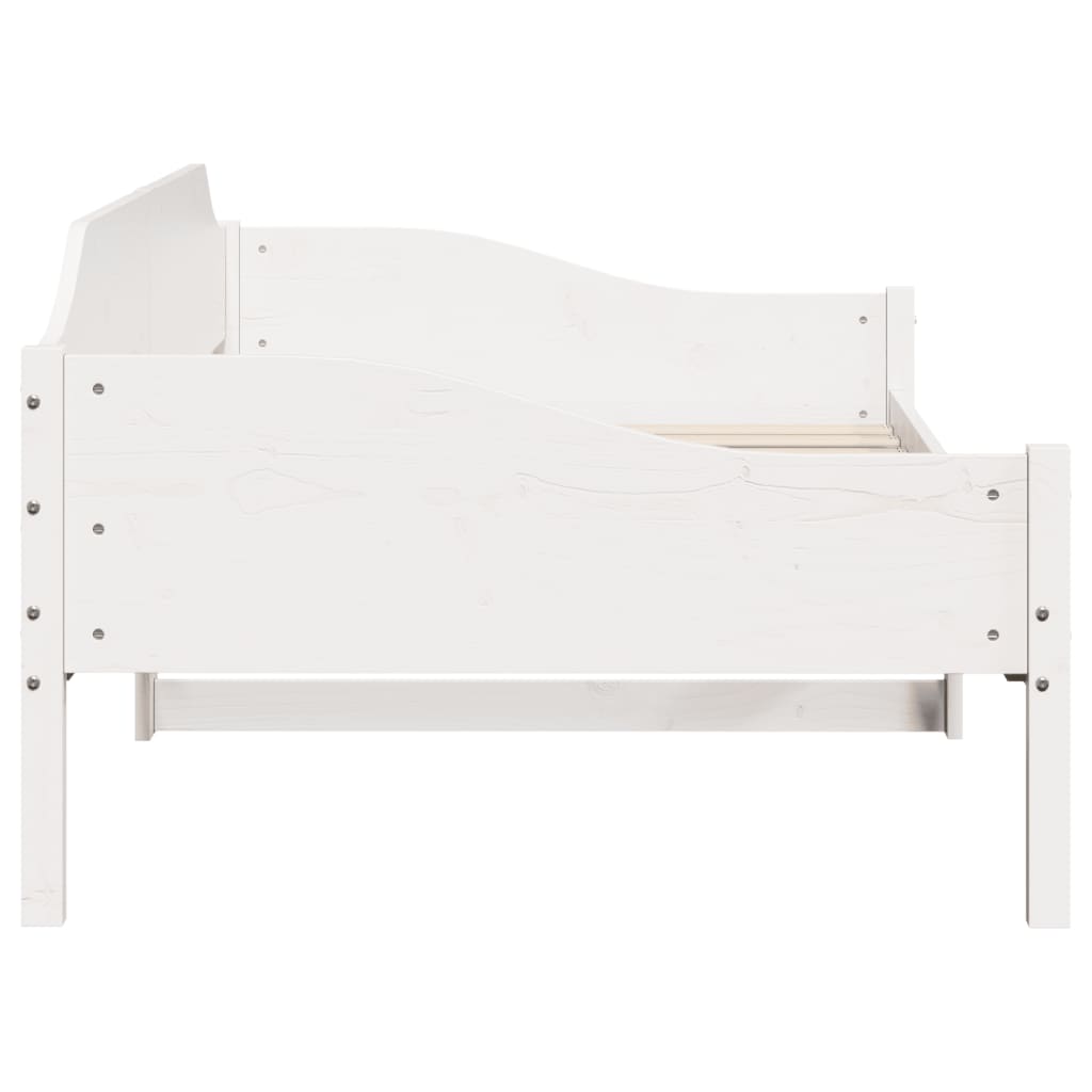 sengeramme uden madras 90x190 cm massivt fyrretræ hvid