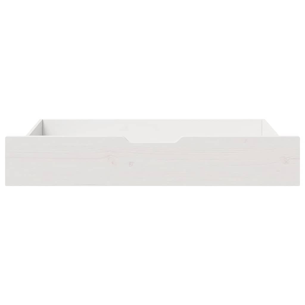 sengeskuffer 2 stk. 95x55x17 cm massivt fyrretræ hvid