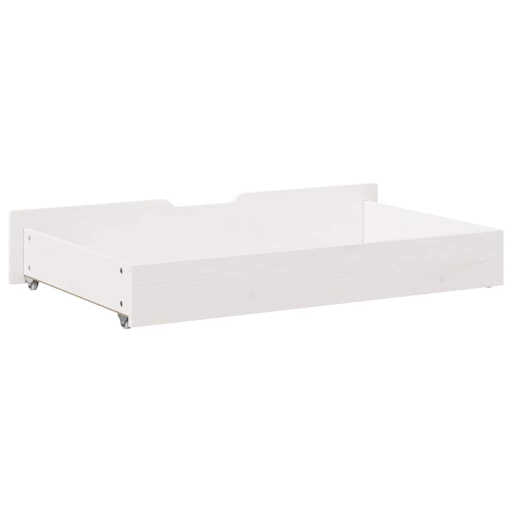 sengeskuffer 2 stk. 95x55x17 cm massivt fyrretræ hvid