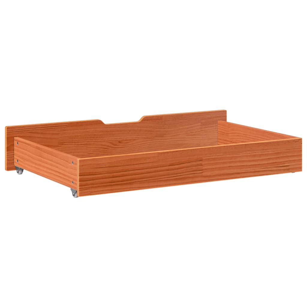 sengeskuffer 2 stk. 95x55x17 cm massivt fyrretræ gyldenbrun