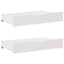 sengeskuffer 2 stk. 90x55x17 cm massivt fyrretræ hvid