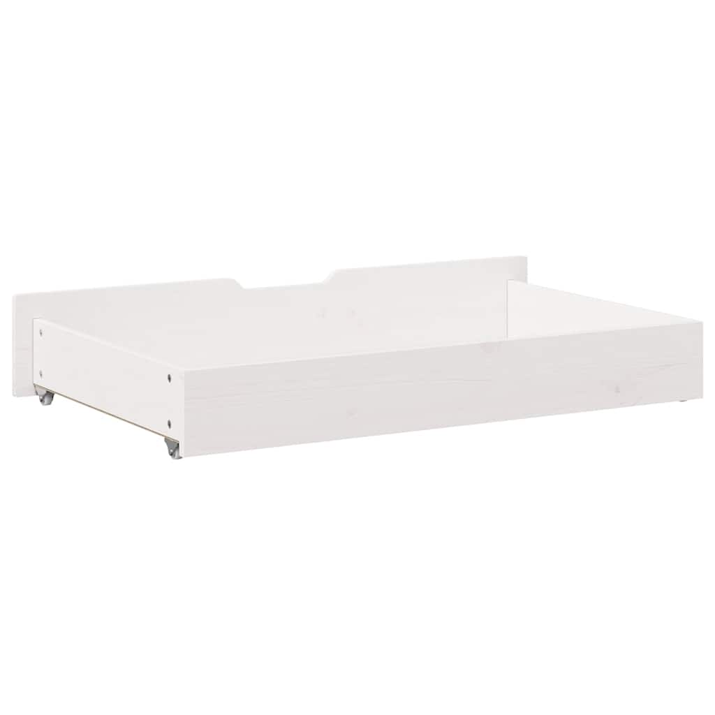 sengeskuffer 2 stk. 90x55x17 cm massivt fyrretræ hvid