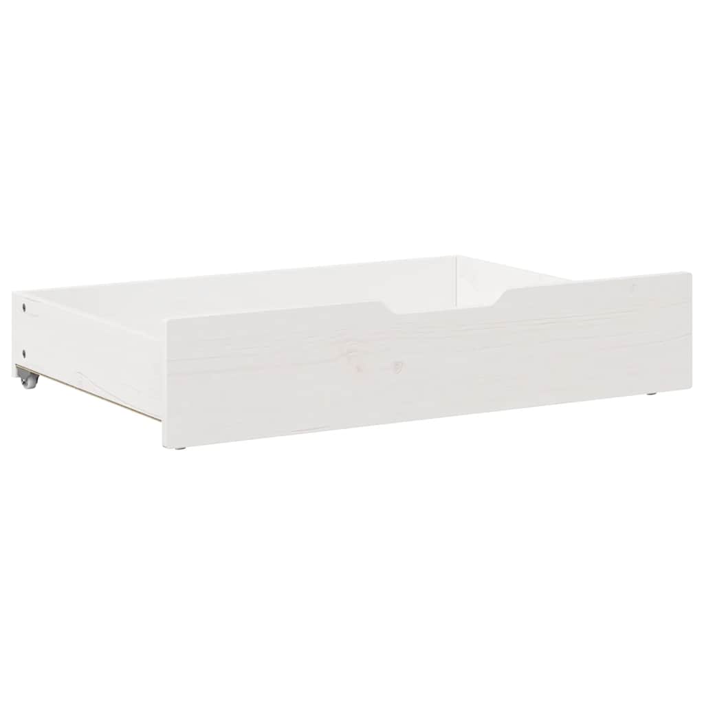 sengeskuffer 2 stk. 85x55x17 cm massivt fyrretræ hvid