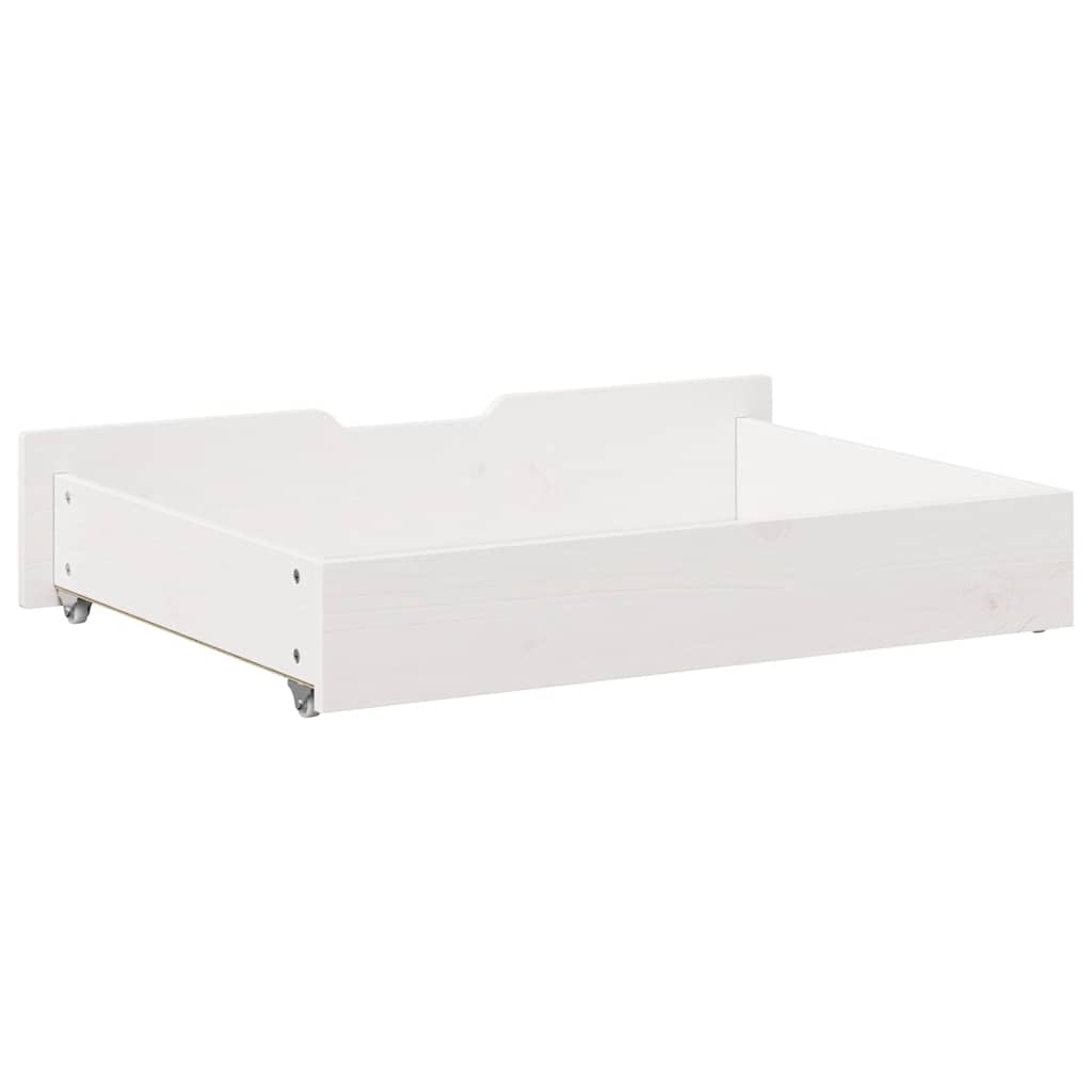 sengeskuffer 2 stk. 85x55x17 cm massivt fyrretræ hvid