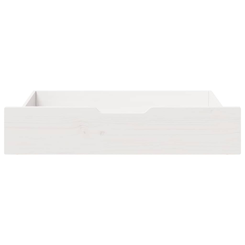 sengeskuffer 2 stk. 80x55x17 cm massivt fyrretræ hvid