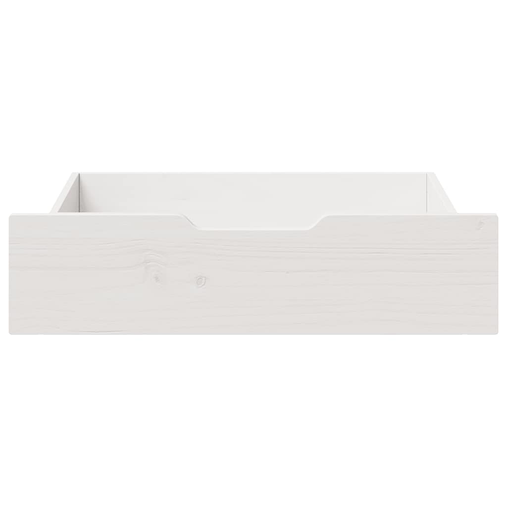 sengeskuffer 2 stk. 75x55x17 cm massivt fyrretræ hvid