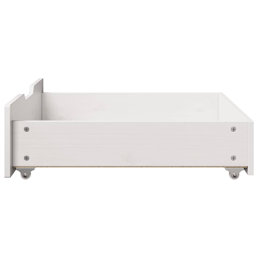 sengeskuffer 2 stk. 75x55x17 cm massivt fyrretræ hvid