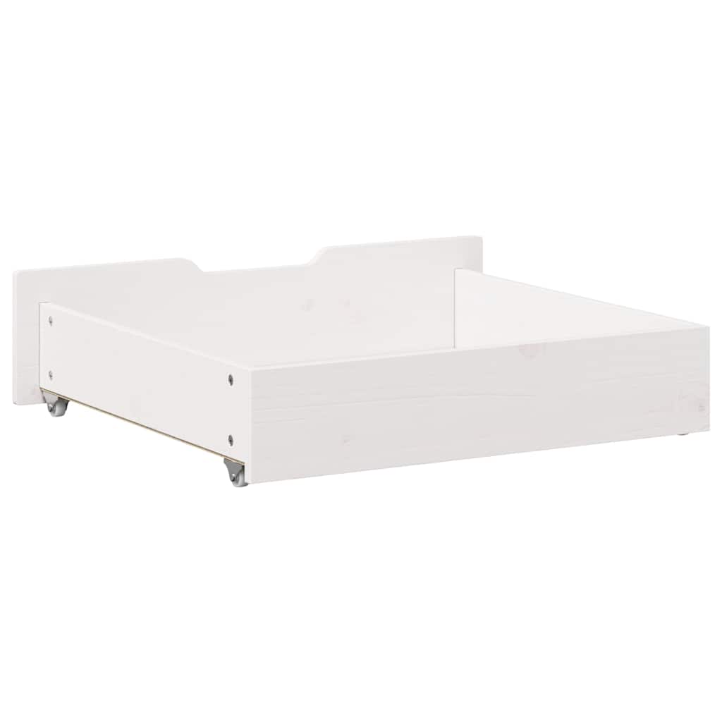 sengeskuffer 2 stk. 75x55x17 cm massivt fyrretræ hvid