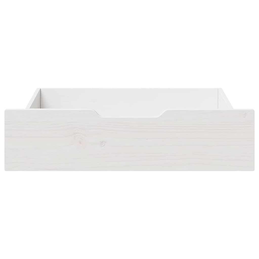 sengeskuffer 2 stk. 65x55x17 cm massivt fyrretræ hvid