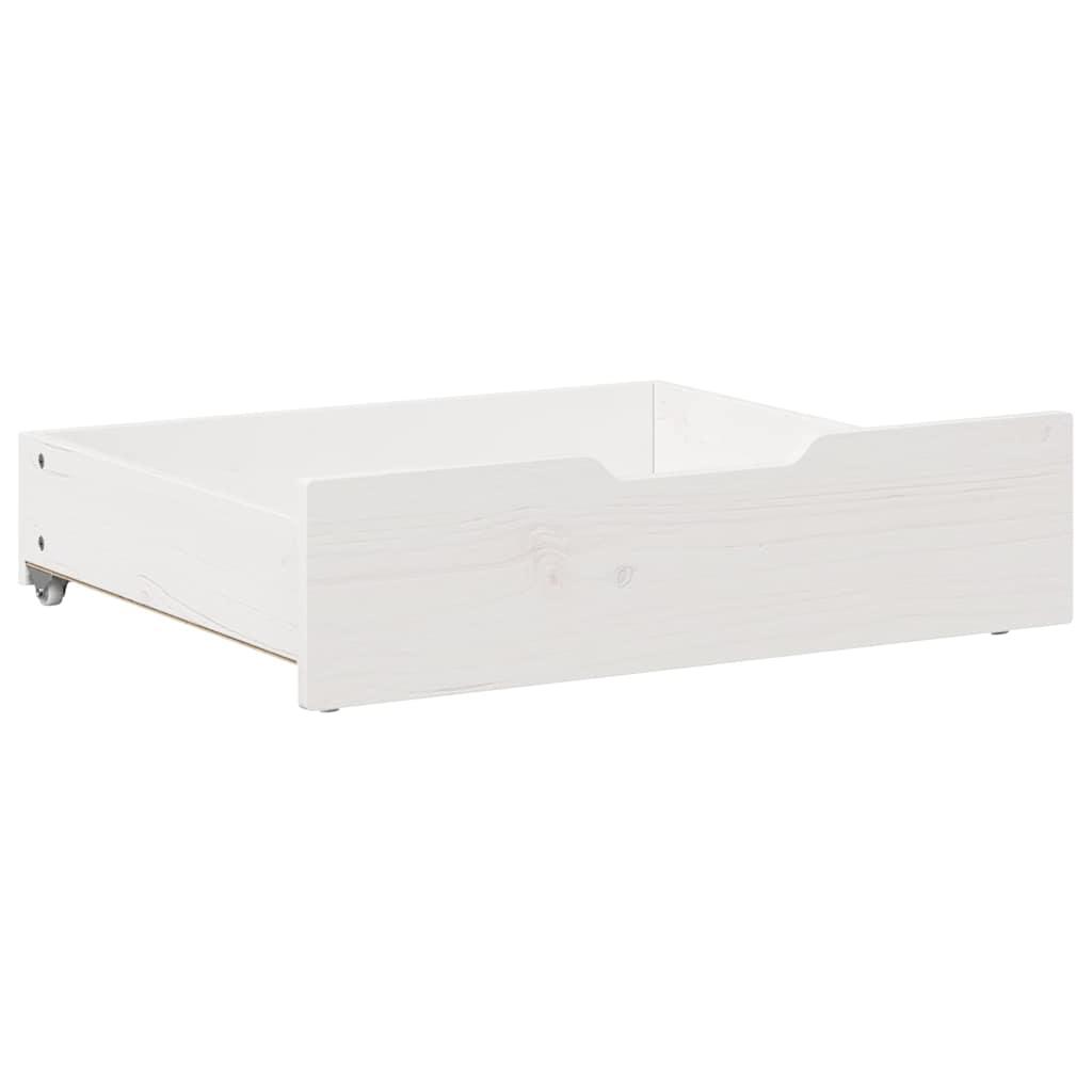 sengeskuffer 2 stk. 65x55x17 cm massivt fyrretræ hvid