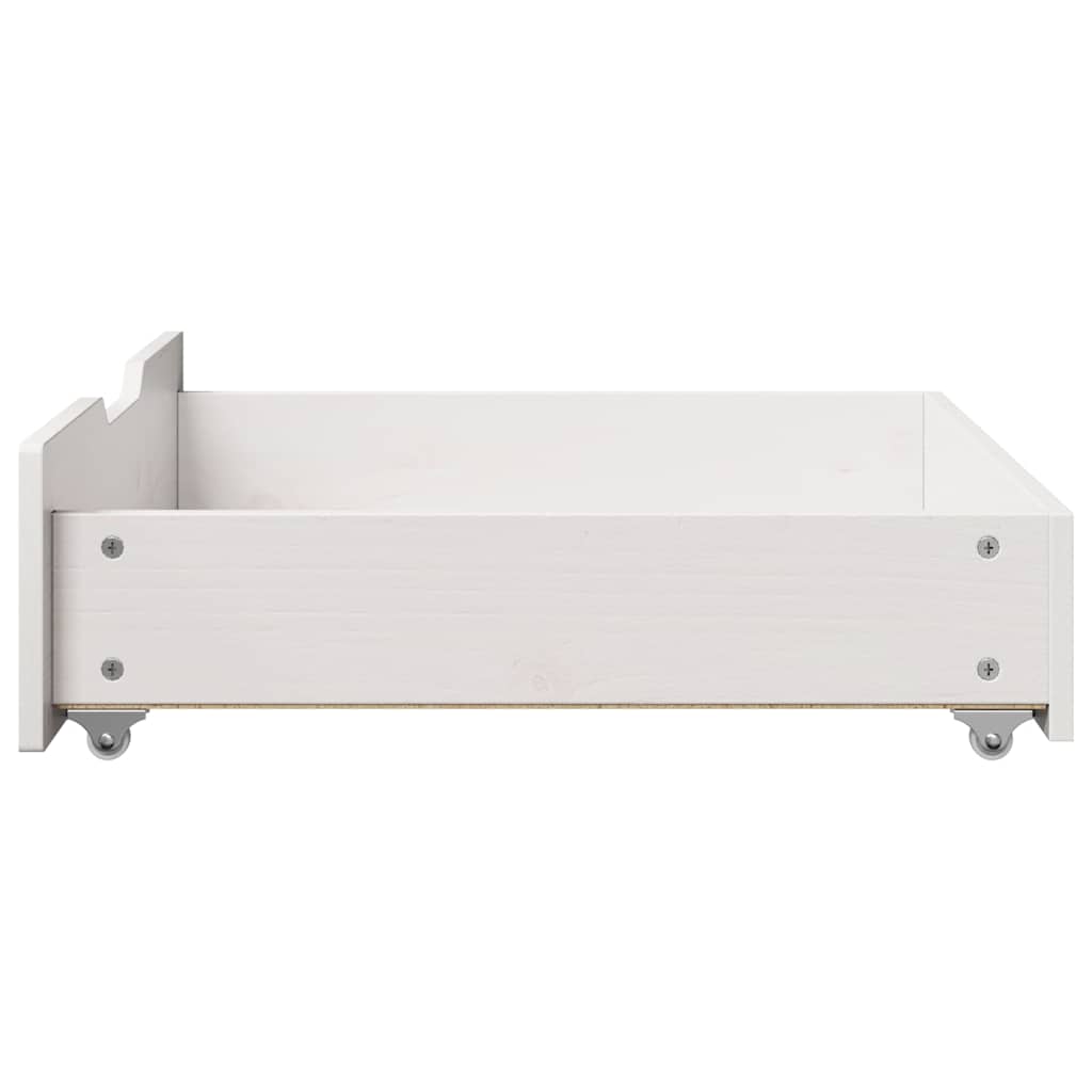 sengeskuffer 2 stk. 65x55x17 cm massivt fyrretræ hvid