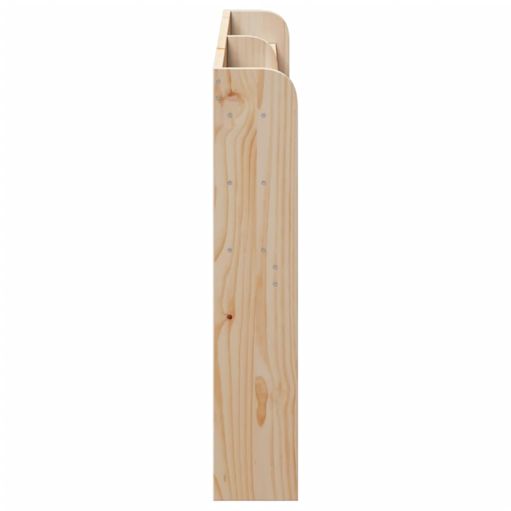 sengegavl med hylder 160 cm massivt fyrretræ