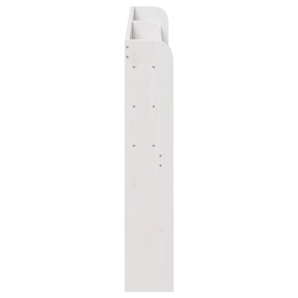 sengegavl med hylder 150 cm massivt fyrretræ hvid