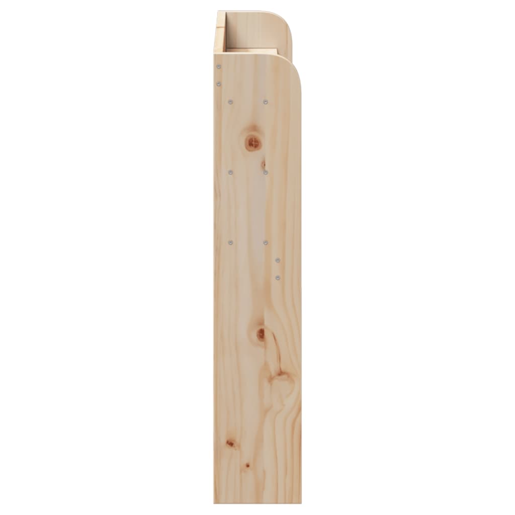 sengegavl med hylder 90 cm massivt fyrretræ