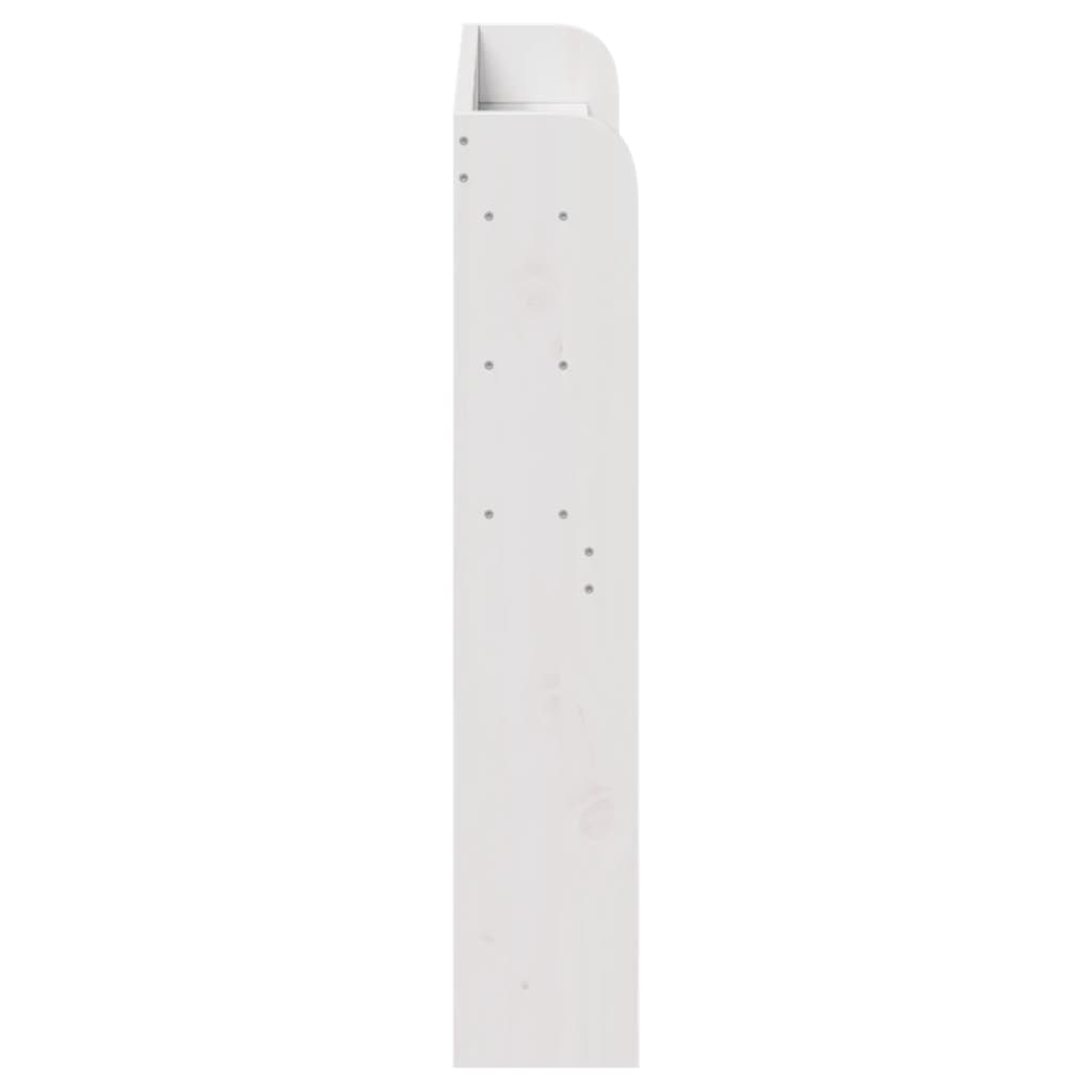 sengegavl med hylder 90 cm massivt fyrretræ hvid