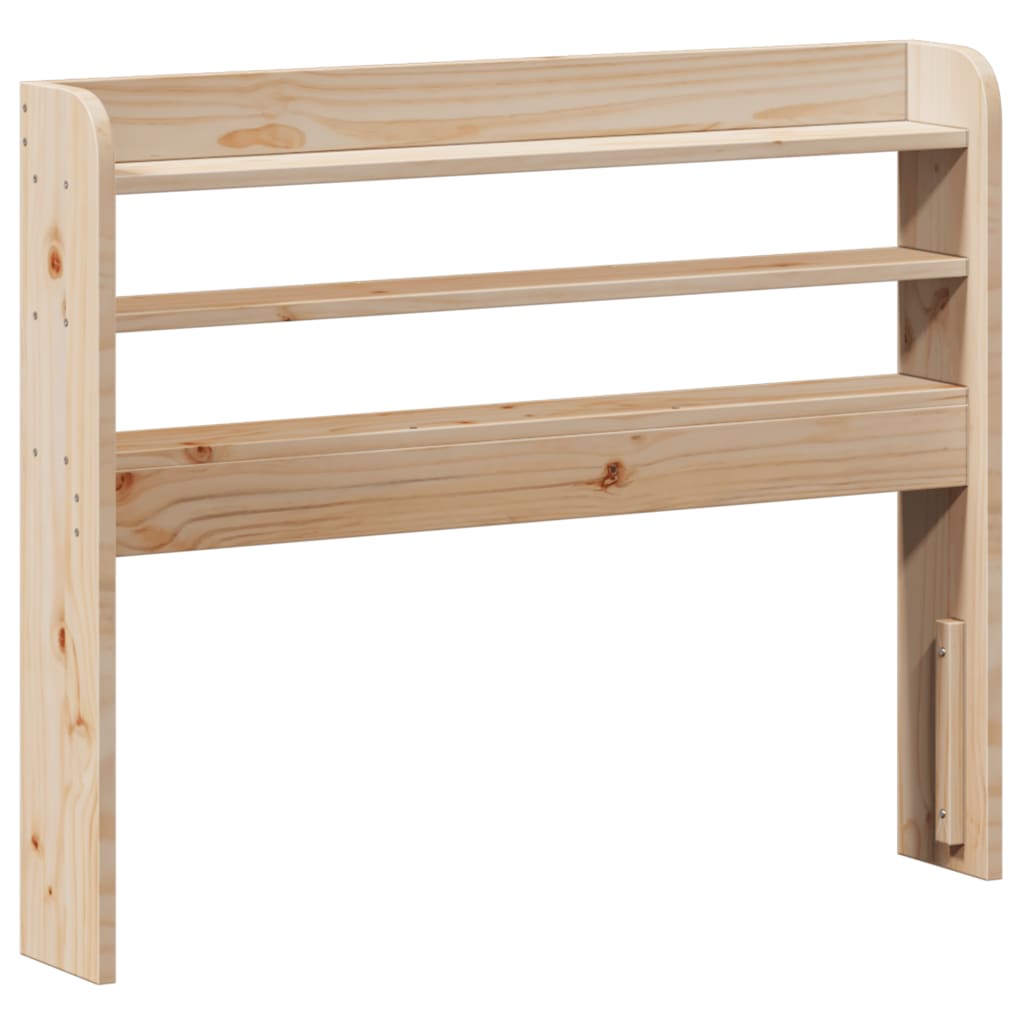 sengegavl med hylder 75 cm massivt fyrretræ hvid