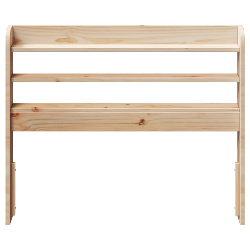 sengegavl med hylder 75 cm massivt fyrretræ hvid