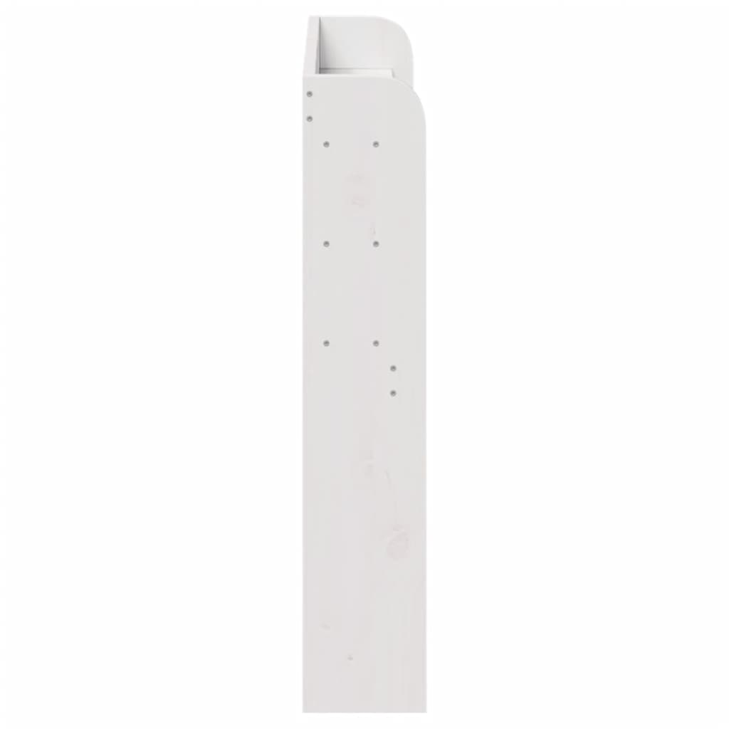 sengegavl med hylder 75 cm massivt fyrretræ hvid