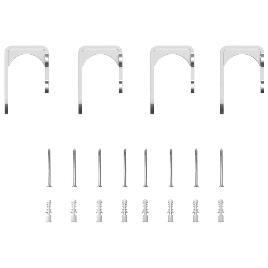 hardwarekit til skydedør 366 cm rustfrit stål sølvfarvet