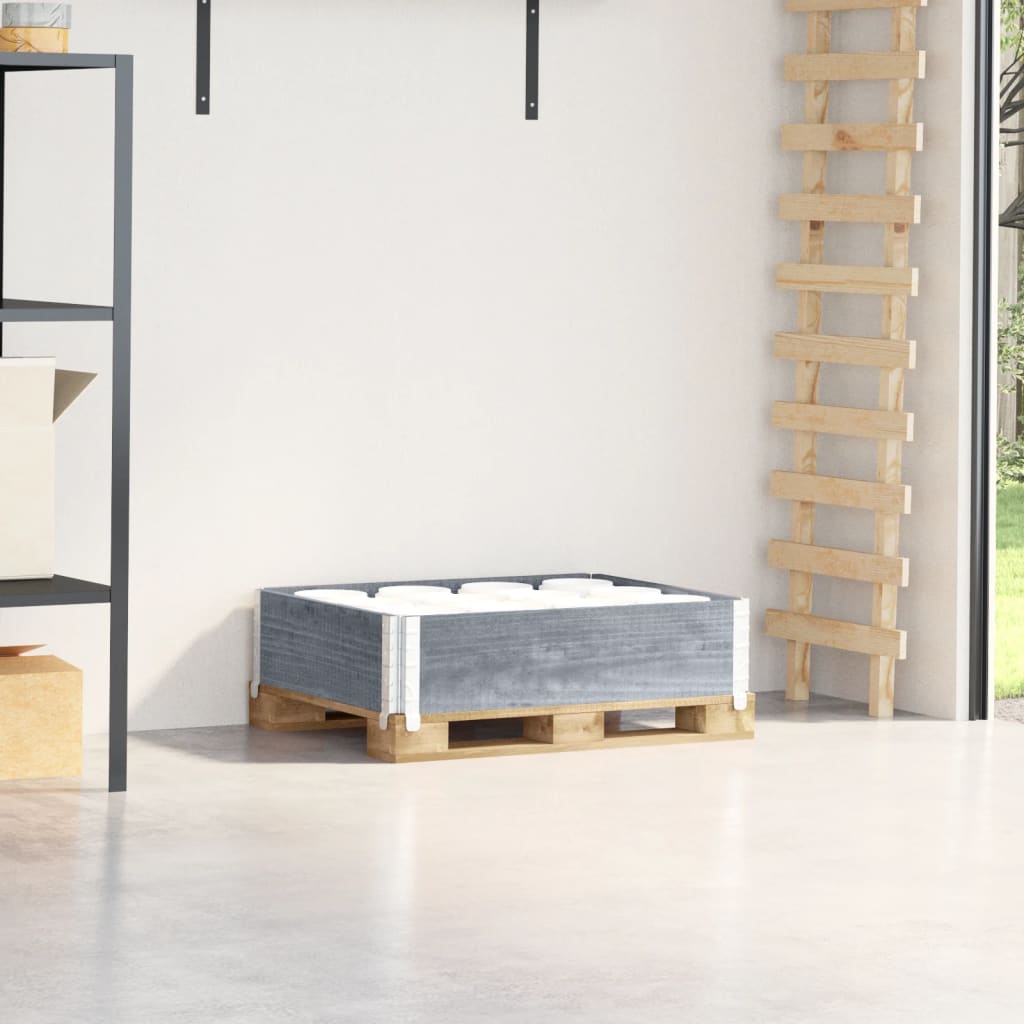 palleramme 80x60 cm massivt fyrretræ grå