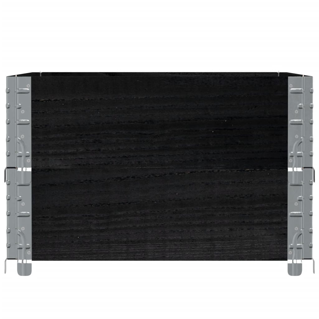 pallerammer 2 stk. 80x60 cm massivt fyrretræ sort