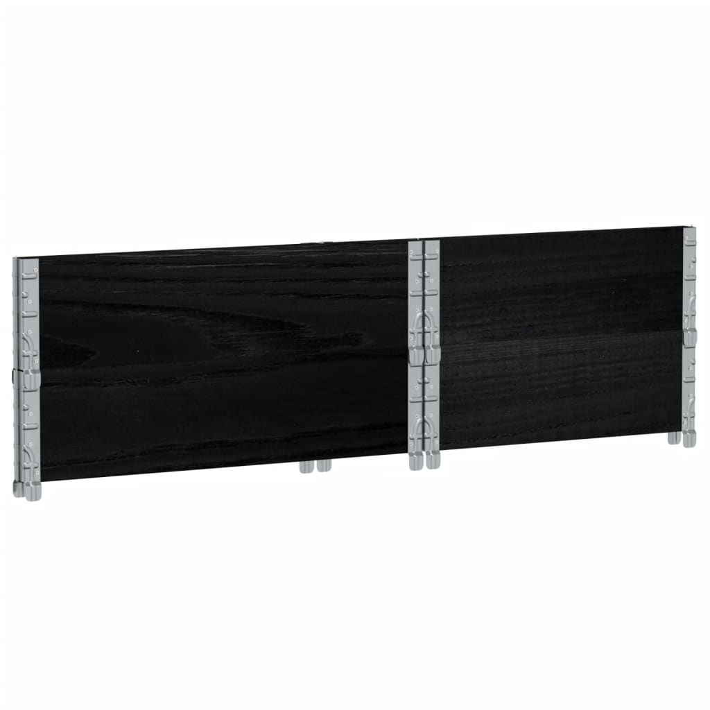 pallerammer 2 stk. 80x60 cm massivt fyrretræ sort
