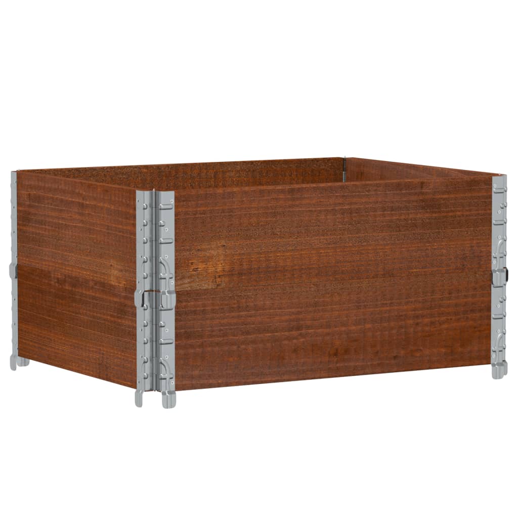 pallerammer 2 stk. 80x60 cm massivt fyrretræ brun