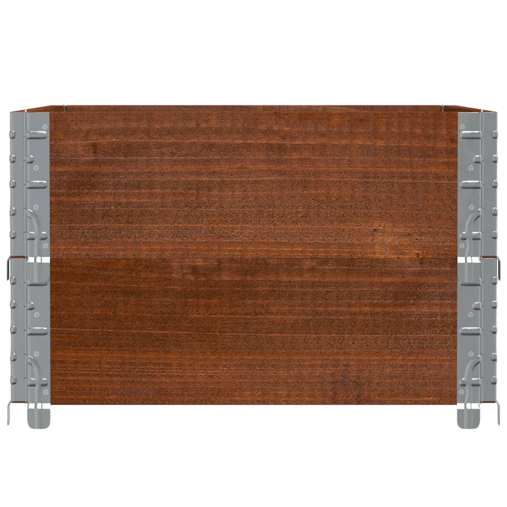 pallerammer 2 stk. 80x60 cm massivt fyrretræ brun