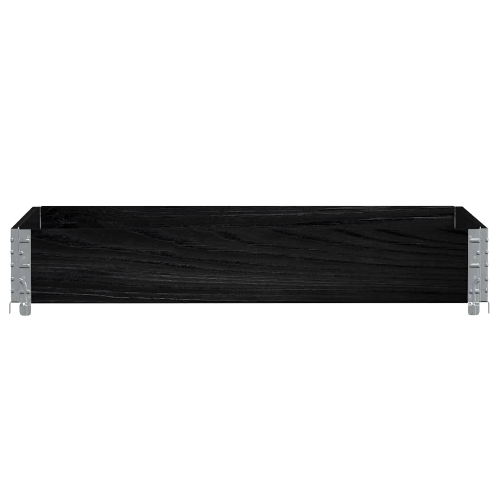 palleramme 120x80 cm massivt fyrretræ sort