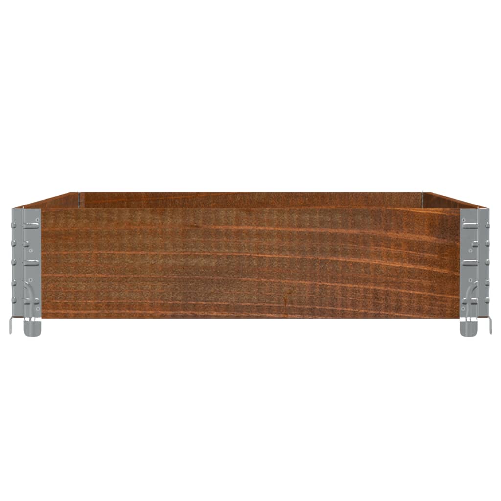 palleramme 120x80 cm massivt fyrretræ brun