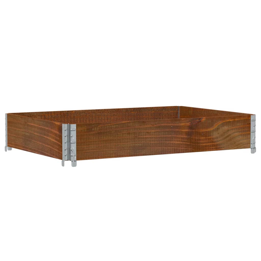 palleramme 120x80 cm massivt fyrretræ brun