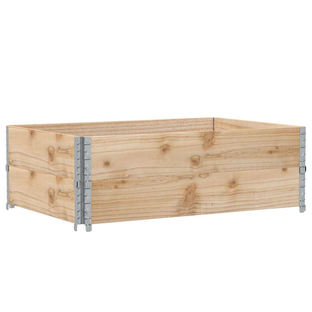 pallerammer 2 stk. 120x80 cm massivt fyrretræ