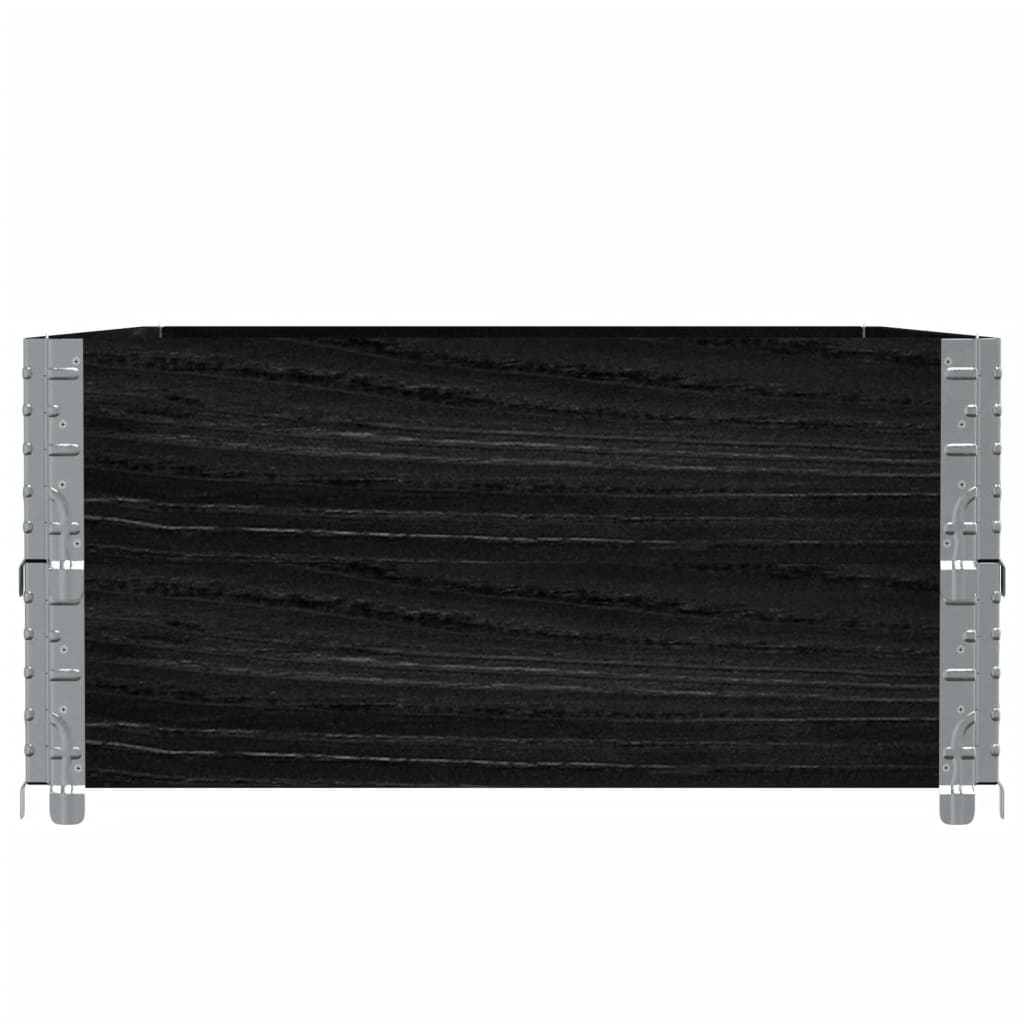 pallerammer 2 stk. 120x80 cm massivt fyrretræ sort