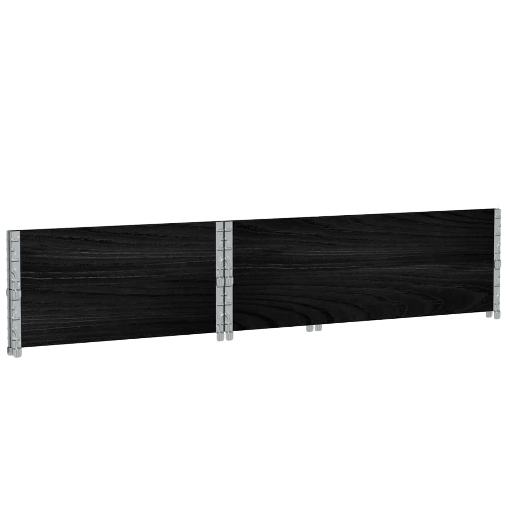 pallerammer 2 stk. 120x80 cm massivt fyrretræ sort