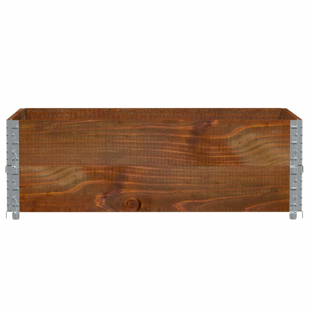 pallerammer 2 stk. 120x80 cm massivt fyrretræ brun