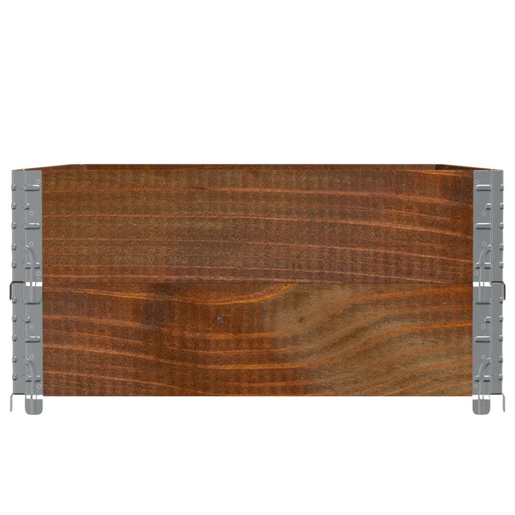 pallerammer 2 stk. 120x80 cm massivt fyrretræ brun