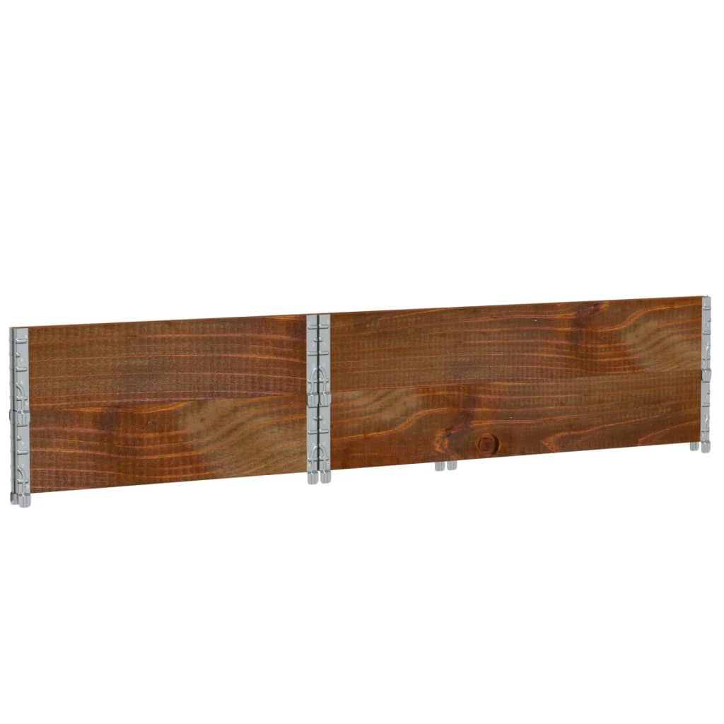 pallerammer 2 stk. 120x80 cm massivt fyrretræ brun