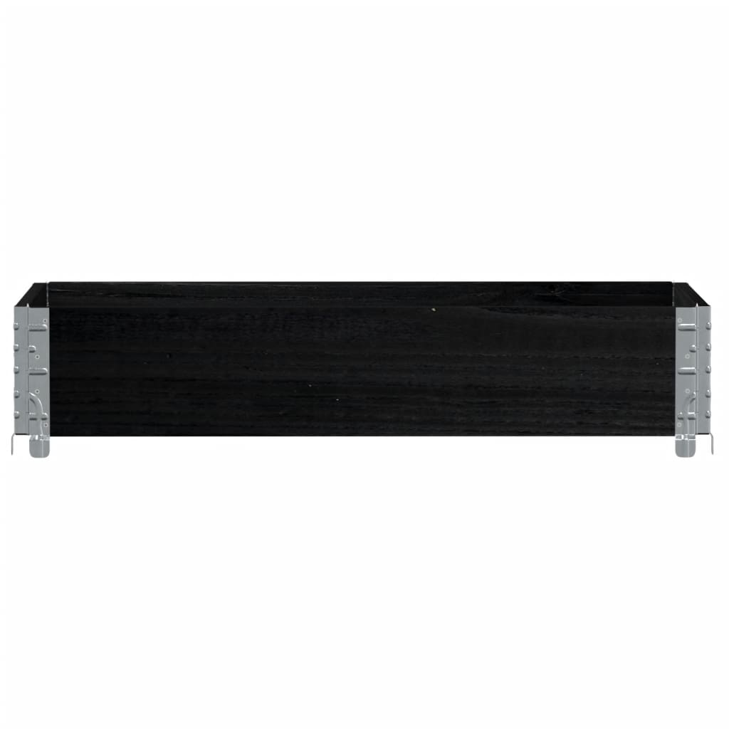 palleramme 100x50 cm massivt fyrretræ sort