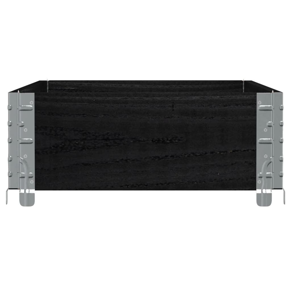 palleramme 100x50 cm massivt fyrretræ sort