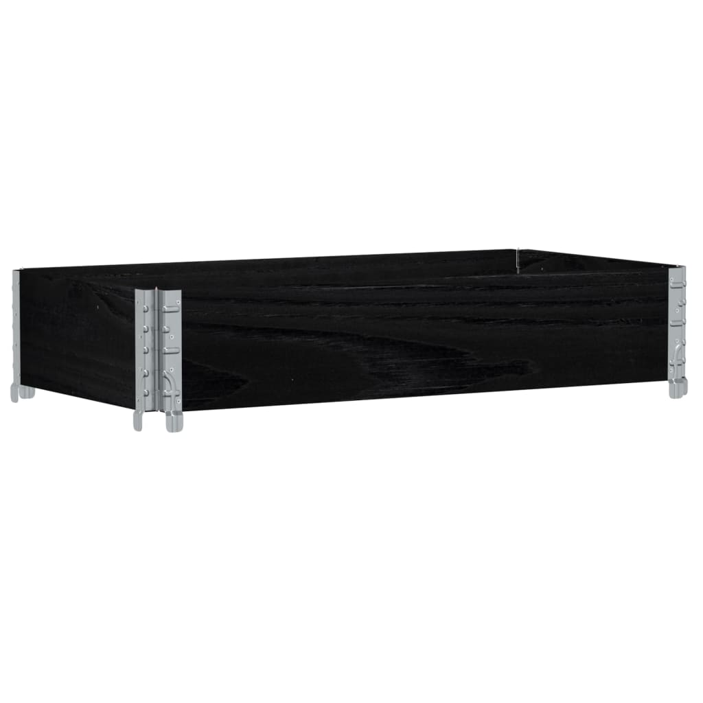 palleramme 100x50 cm massivt fyrretræ sort